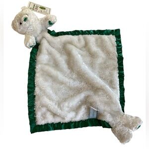 My Birthstone Banky 13.5" Lovey Blanket May Emerald Puppy Dog Green White Tags